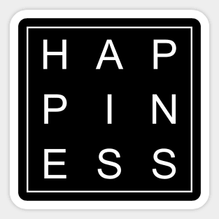 minimalist and simple design happiness word Sticker